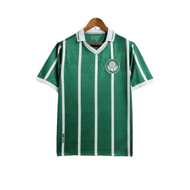 Camisa Palmeiras Retrô I 1993 Torcedor Masculina - Verde com listras em branco