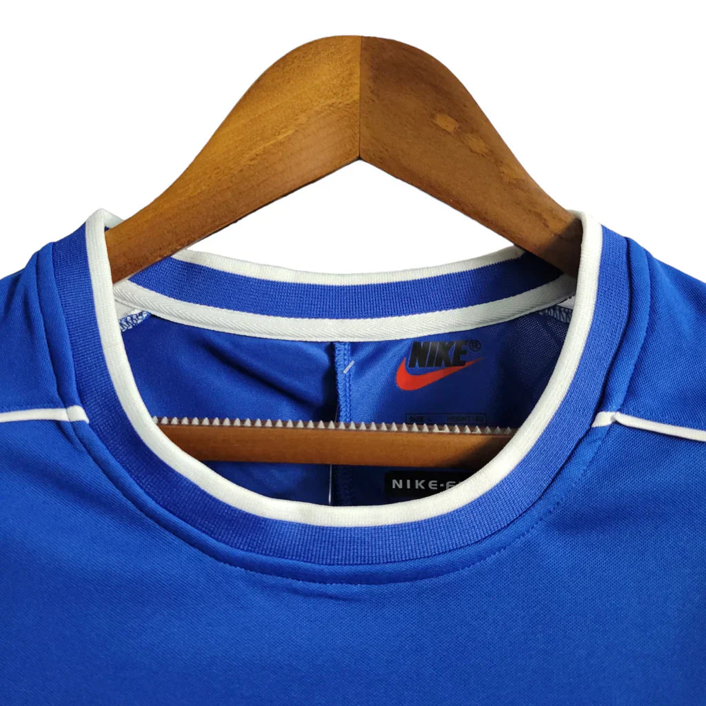 Camisa Brasil Fora 98/99 - Versão Retrô Azul